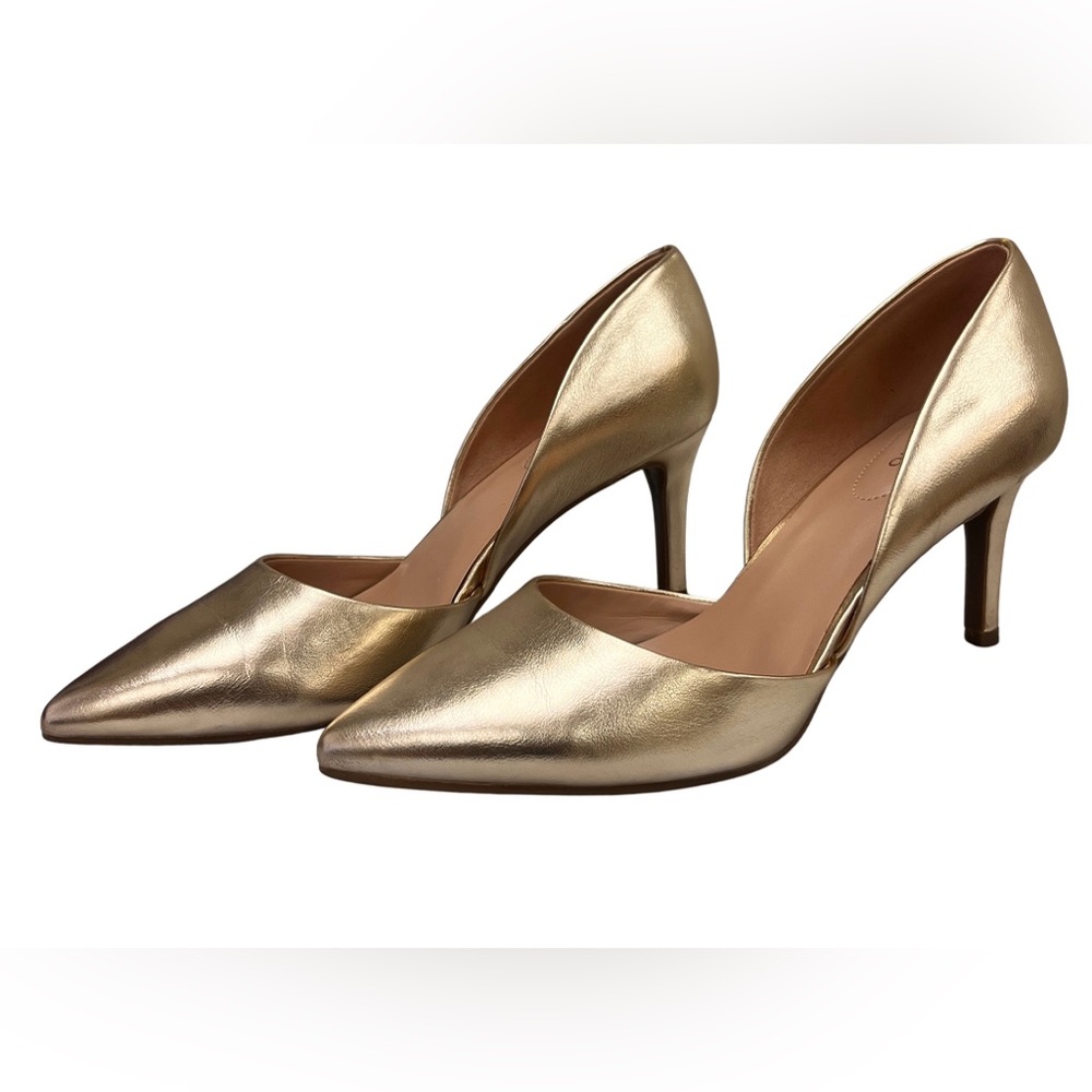 Bandolino - Gorgeous!! Gold Pointed-Toe D'Orsay Pumps - Women's New 8.5
